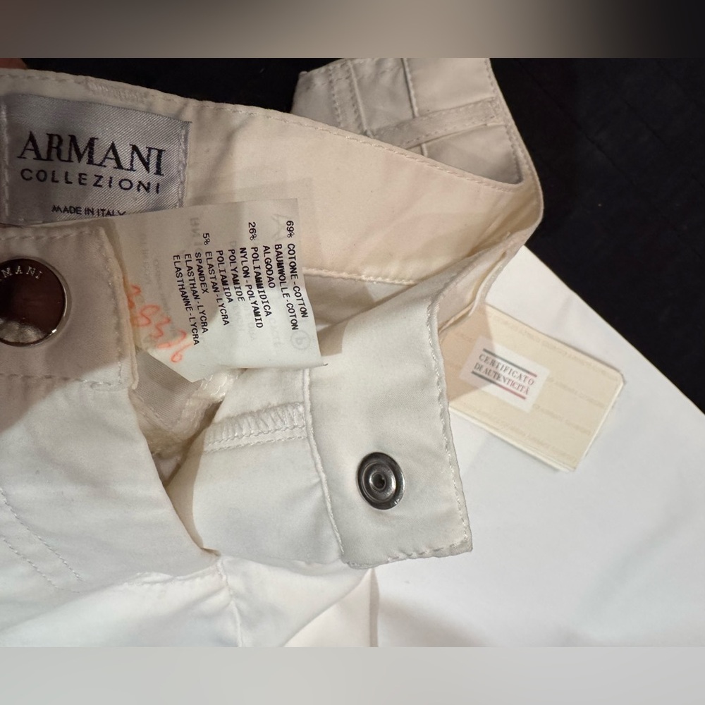 ❤️ NWT ARMANI COLLEZIONI Women’s White Straight-Leg Pants. Size:6 - Picture 8 of 16